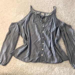 Casual blouse blue and white